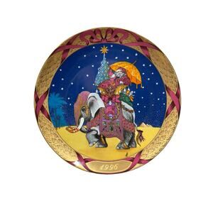 Bing‎ & Grondahl Christmas Around the World 1996 Elephant Santa Plate Orient